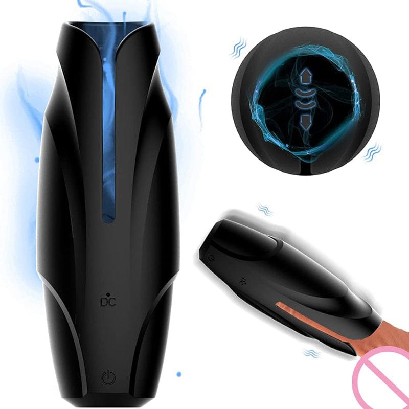 Black vibrating male masturbator, photo 1