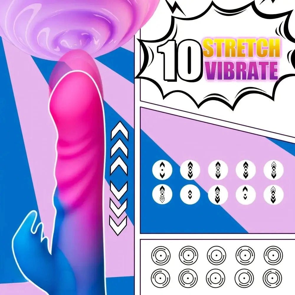 Mixed tone vibrating thrusting dildo, photo 1
