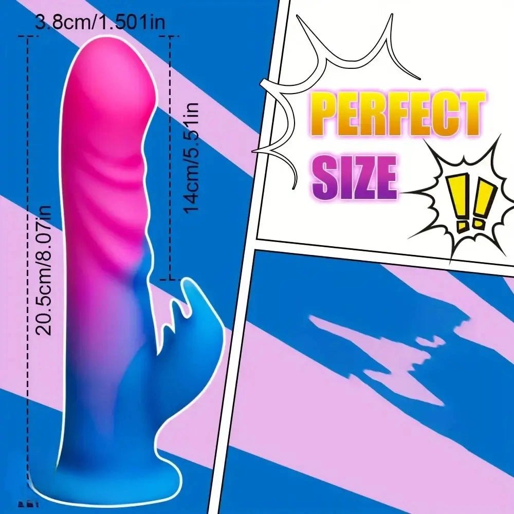 Mixed tone vibrating thrusting dildo, photo 2