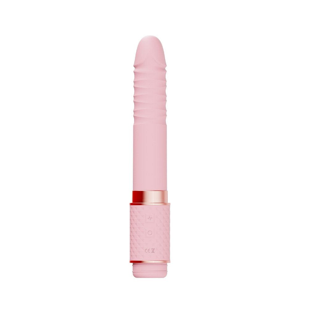 Pink vibrating warming clit stimulator toy