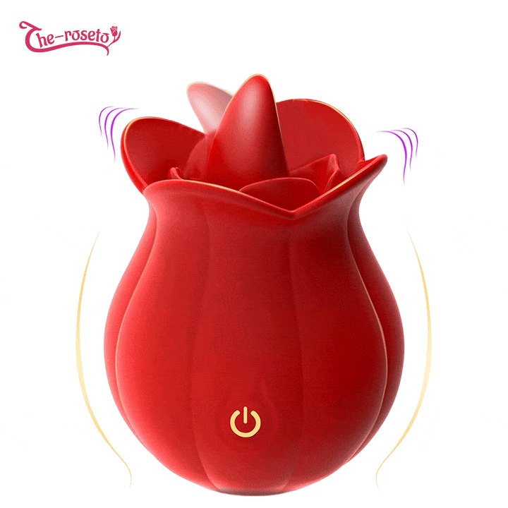 Rose-shaped tongue-licking vibrator, photo 1