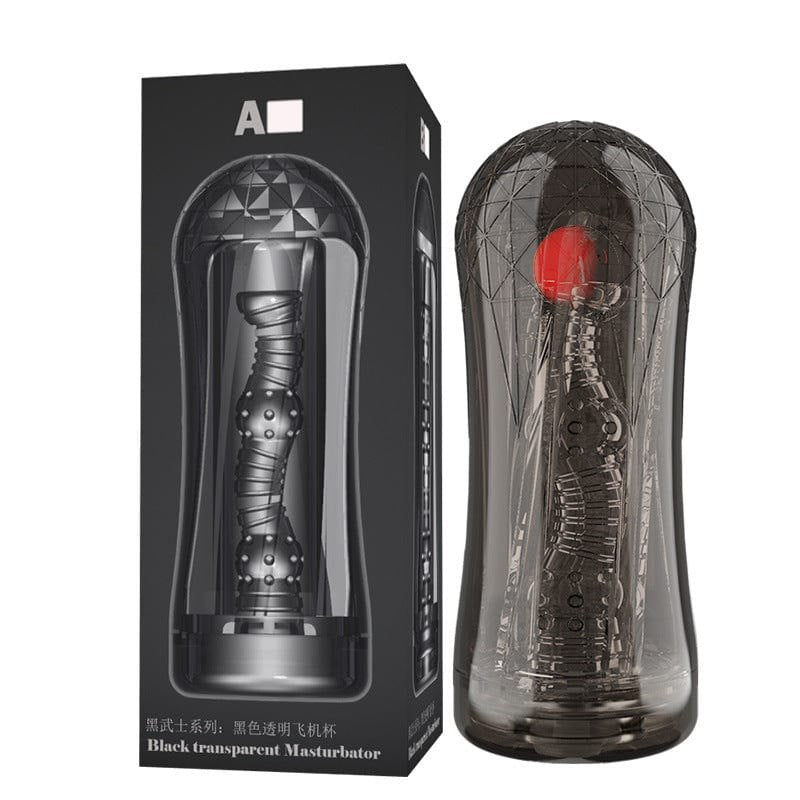 Clear crystal-cut masturbation cup, photo 5