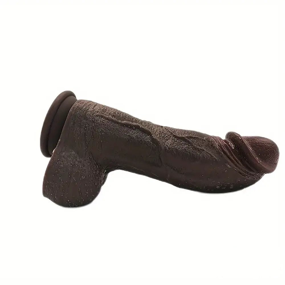 Curved silicone suction cup dildo, photo 5