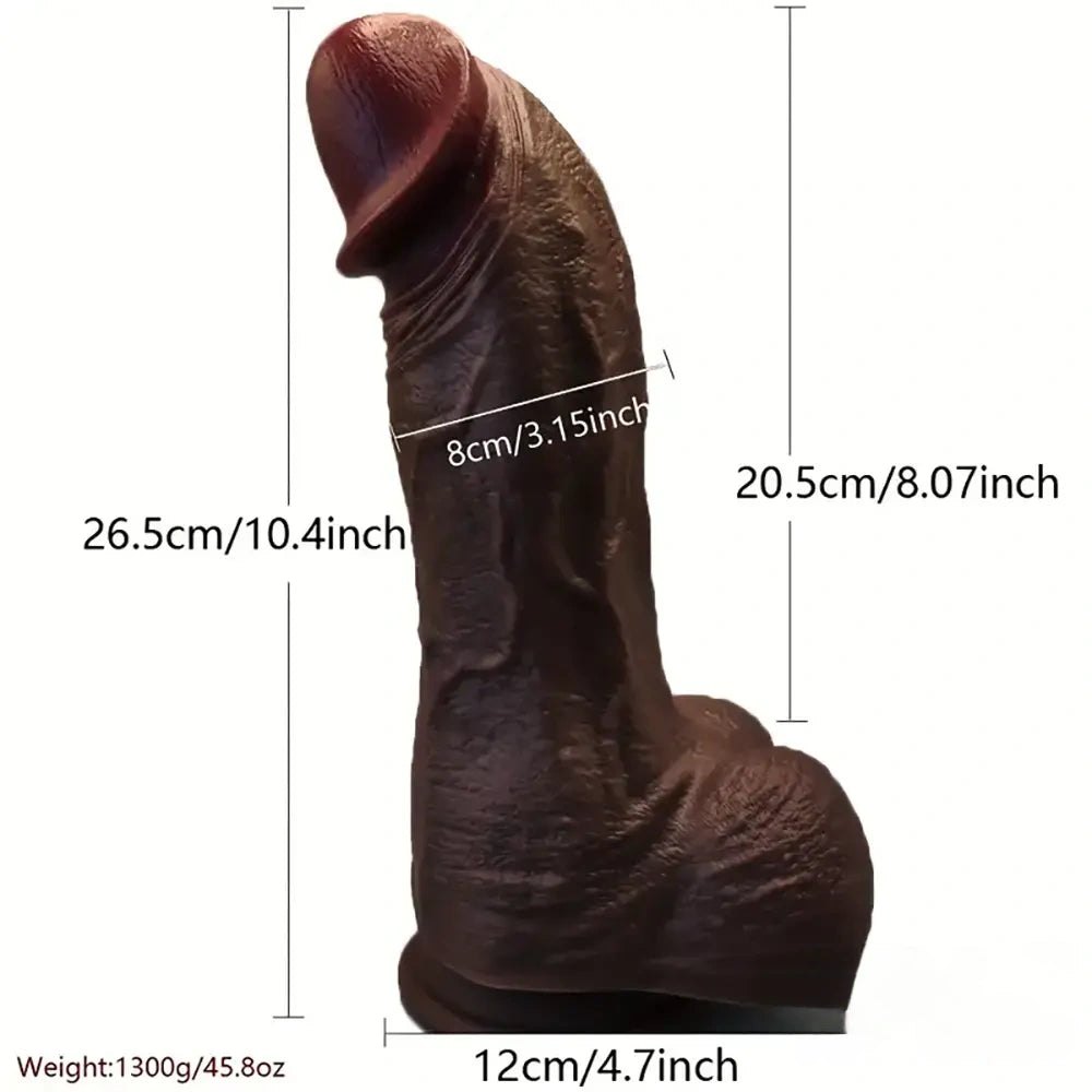 Curved silicone suction cup dildo, photo 9