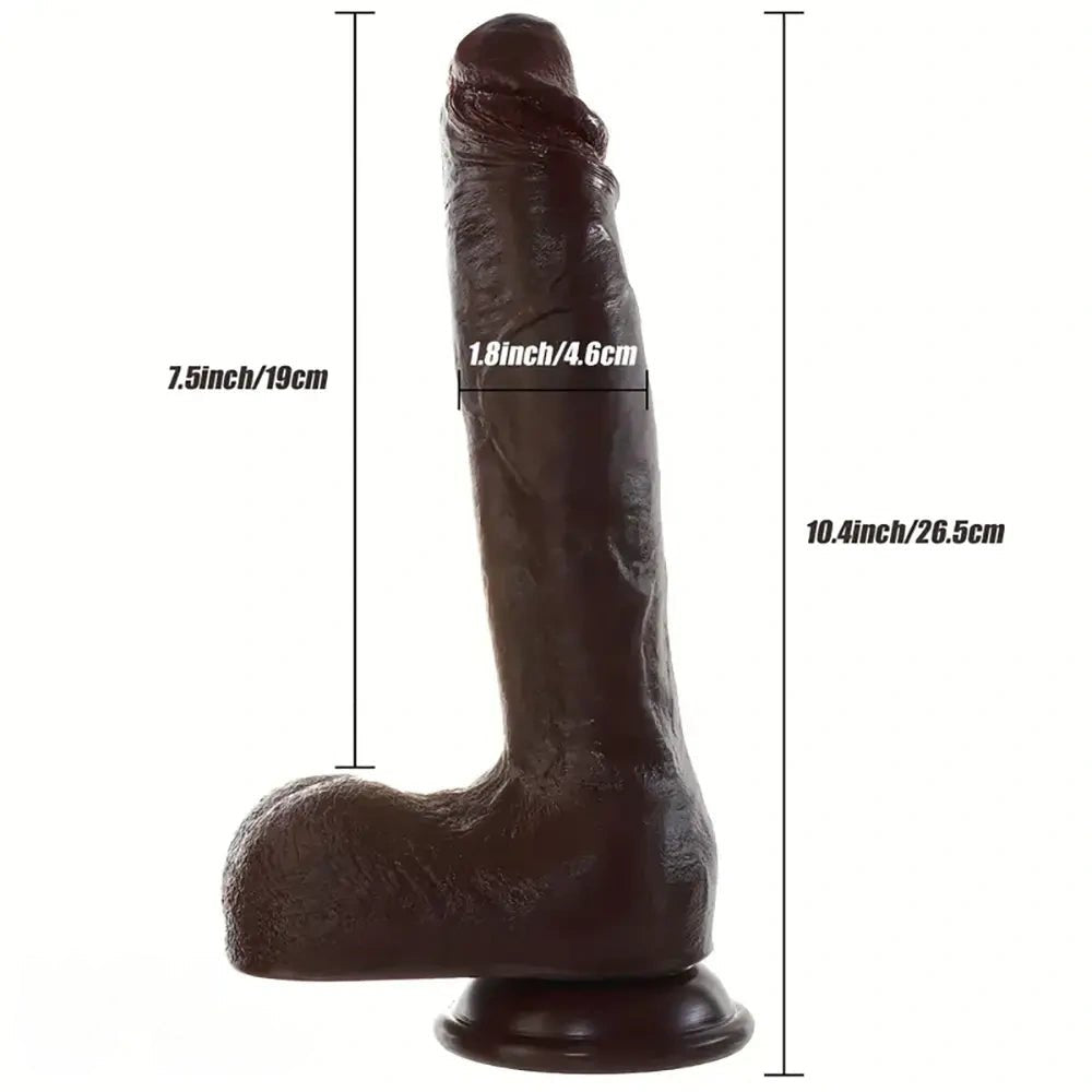Coffee silicone realistic dildo, photo 6