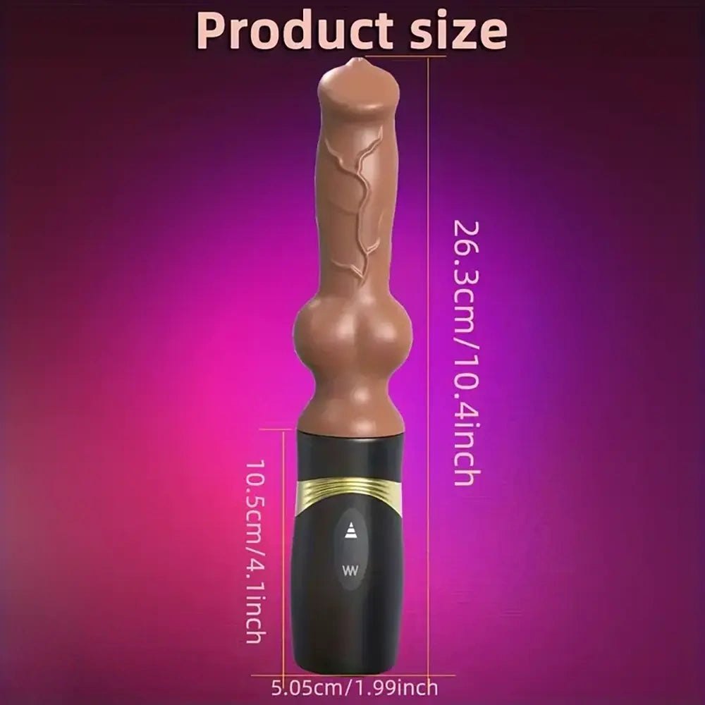 Colorful silicone vibrating thrusting dildo, photo 5