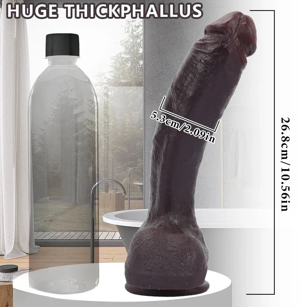 Coffee silicone suction cup dildo, photo 4