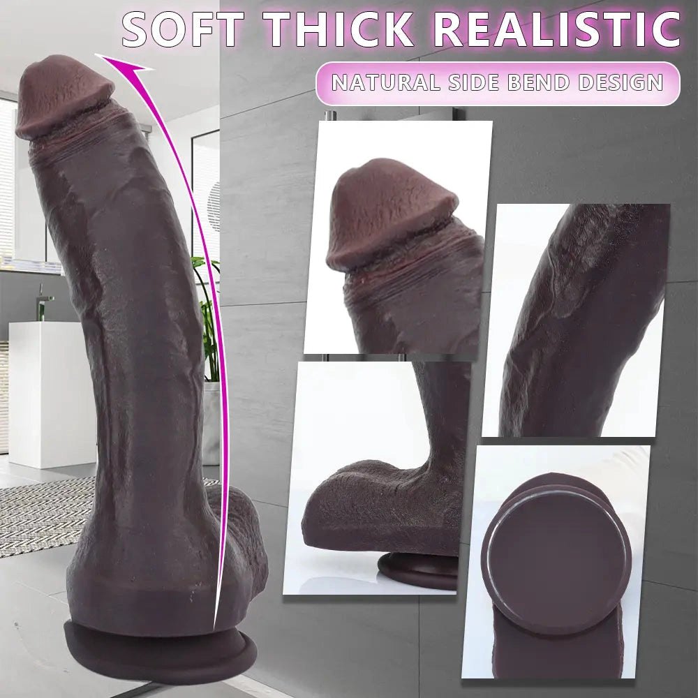 Coffee silicone suction cup dildo, photo 5