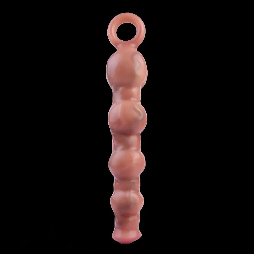 Flesh silicone pull bead dildo, photo 16