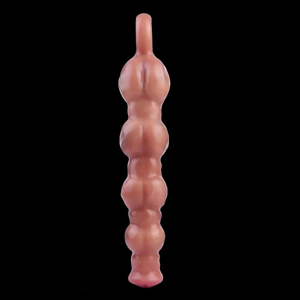 Flesh silicone pull bead dildo, photo 17
