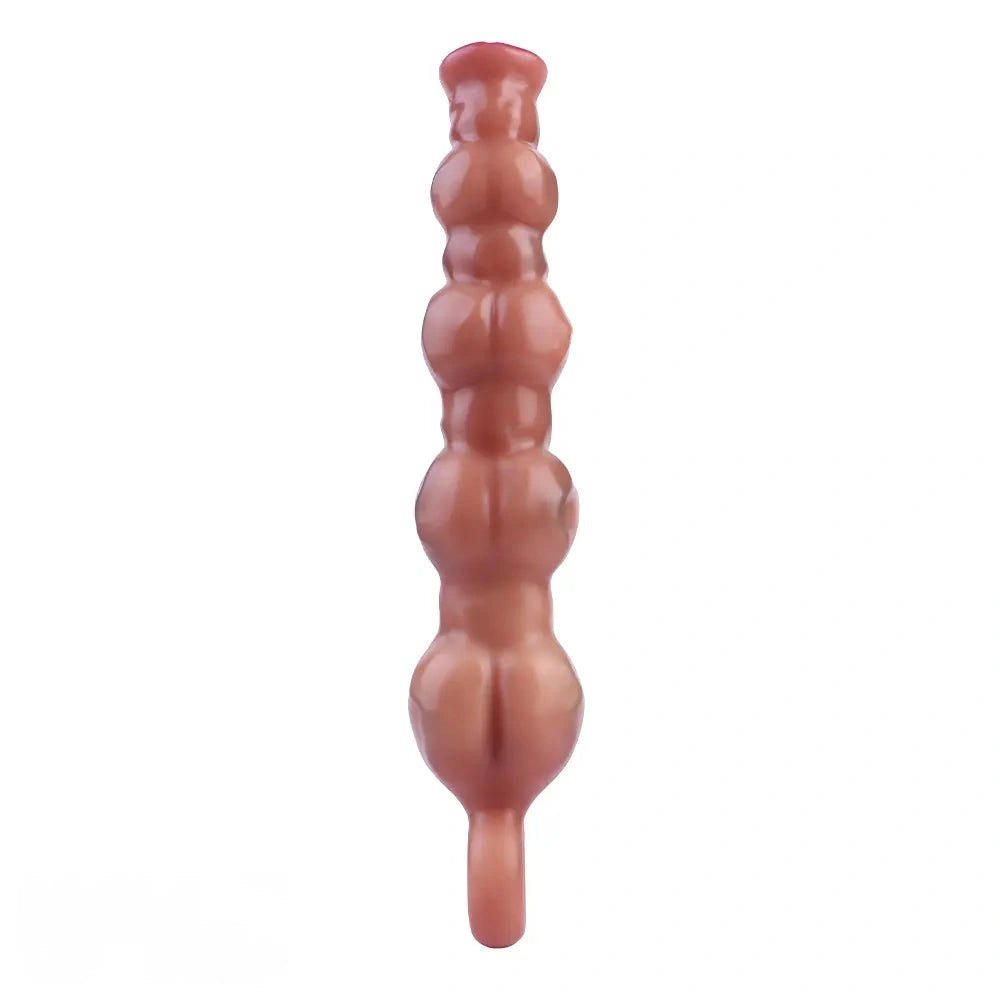 Flesh silicone pull bead dildo, photo 9