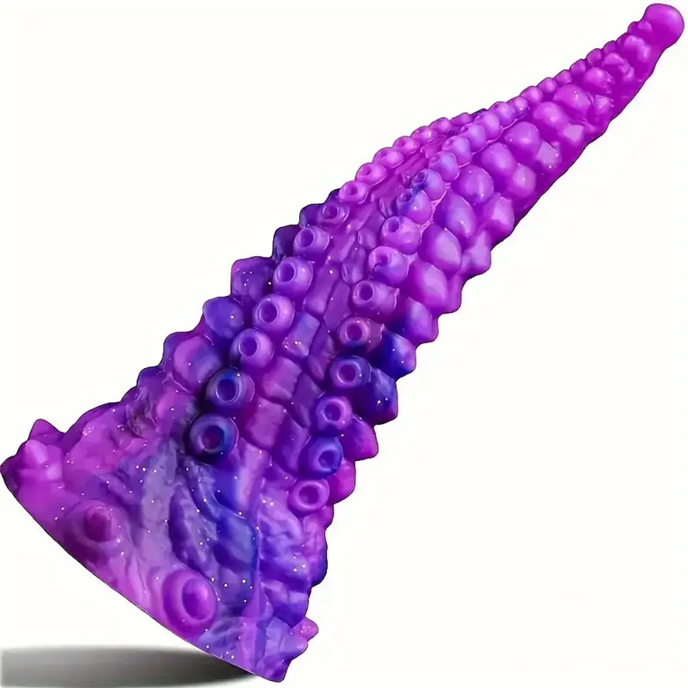 Purple and blue tentacle silicone dildo, photo 1