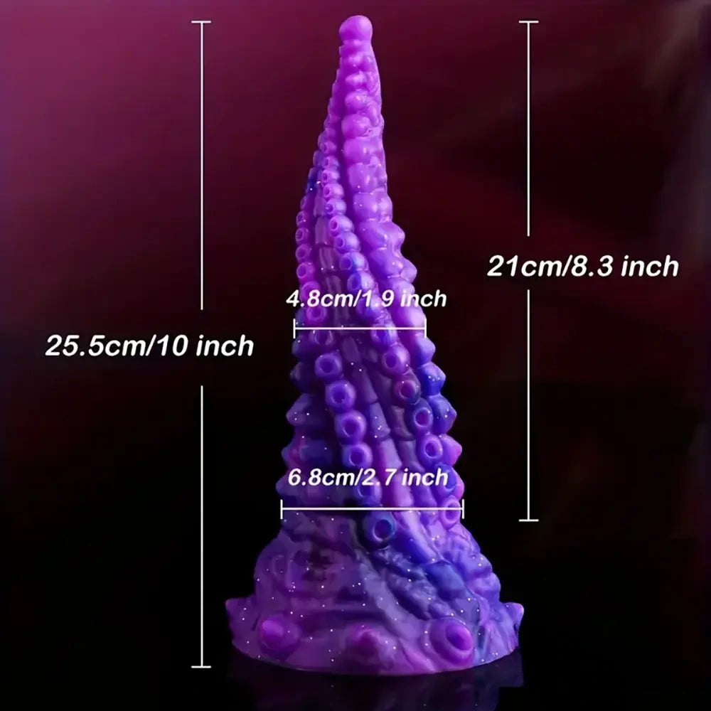 Purple and blue tentacle silicone dildo, photo 6