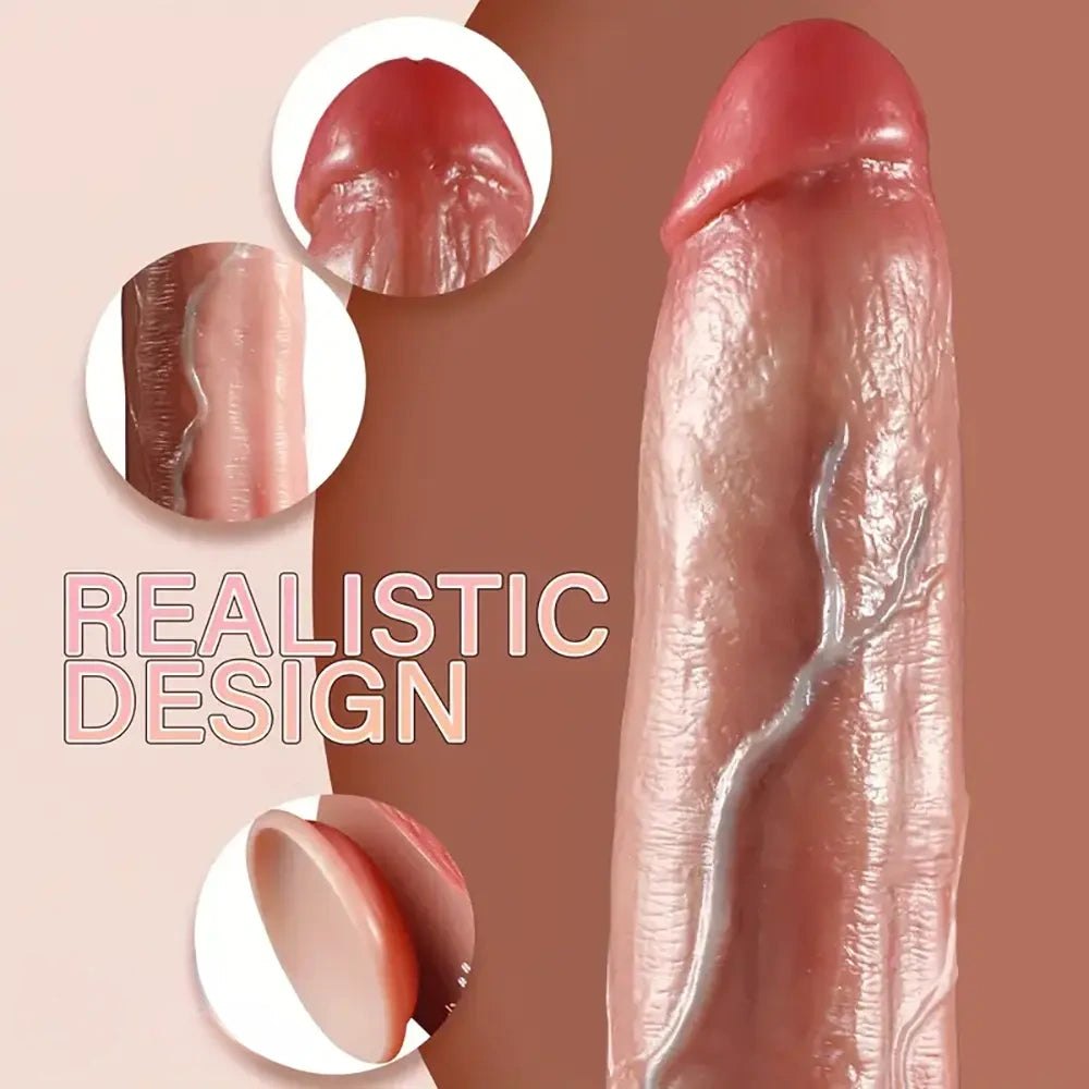 Flesh tone realistic silicone dildo, photo 3