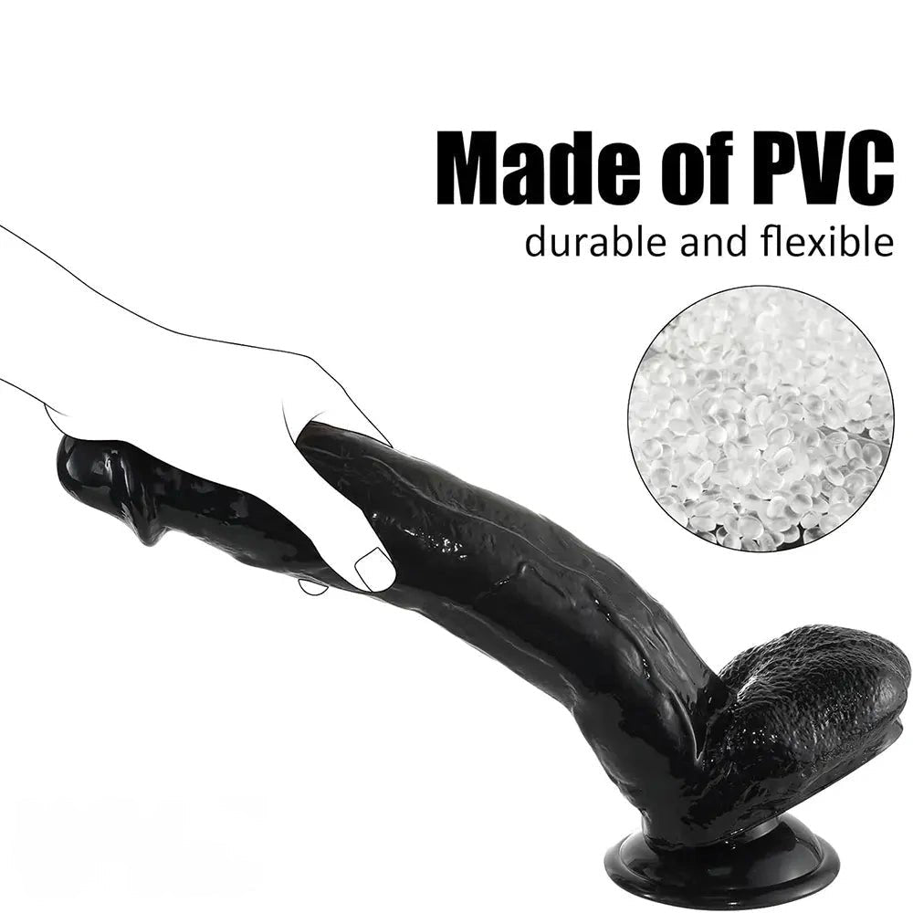 Veiny realistic dildo with suction cup base, photo 12