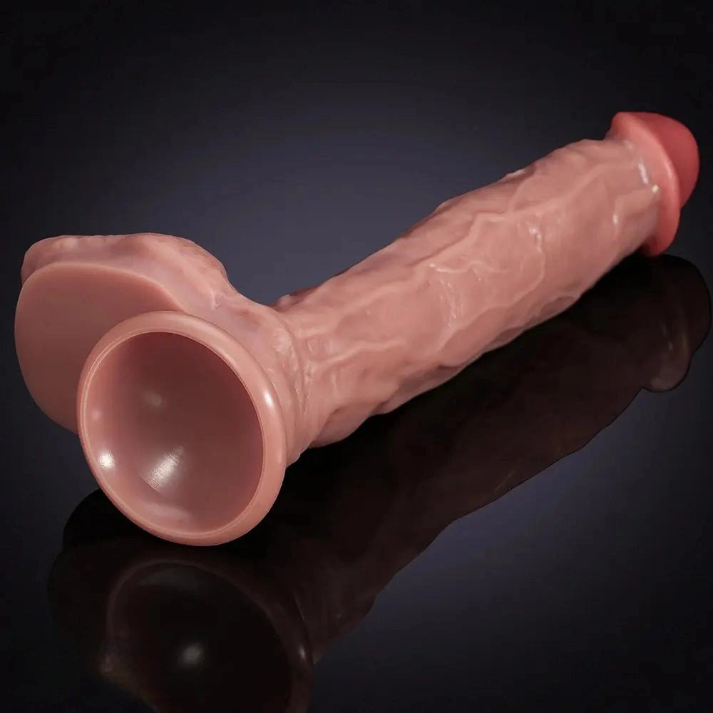 Veiny realistic dildo with suction cup base, photo 6