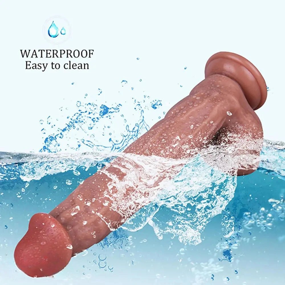 Veiny realistic dildo with suction cup base, photo 8