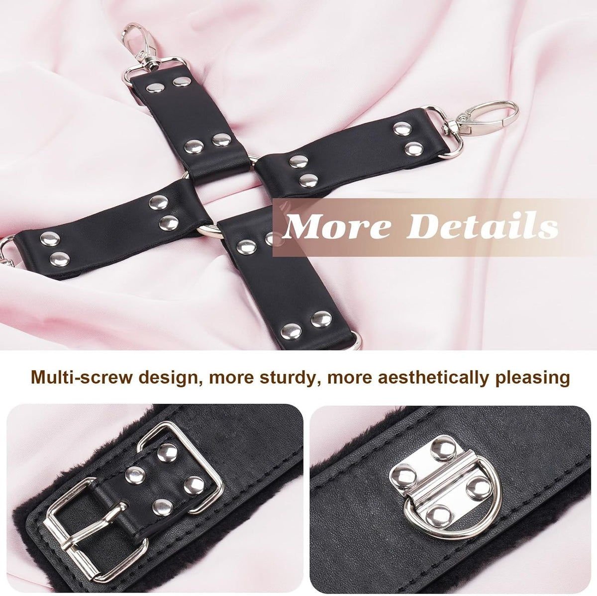Black 11-piece BDSM bondage kit, photo 8