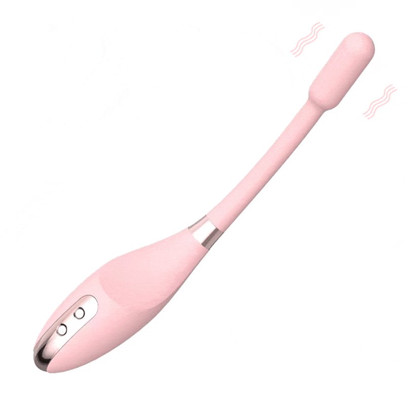 Pink bullet vibrator with bendable neck, photo 1