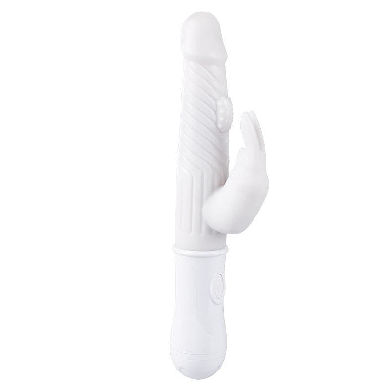 White silicone rabbit vibrator, photo 1
