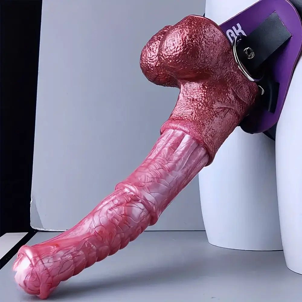 Silicone strap-on dildo with harness, photo 13