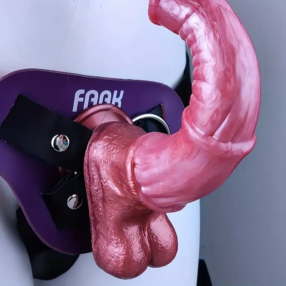Silicone strap-on dildo with harness, photo 5