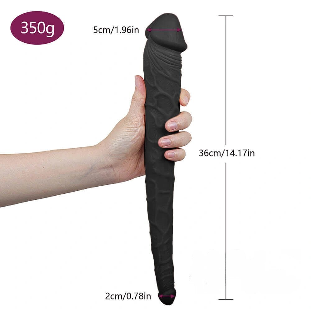 Double-ended PVC dildo with two different sized heads, photo 5