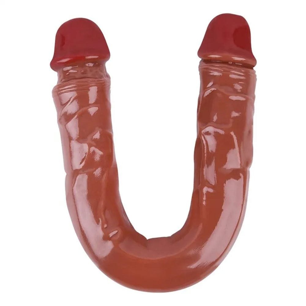 Brown double-ended silicone dildo, photo 8