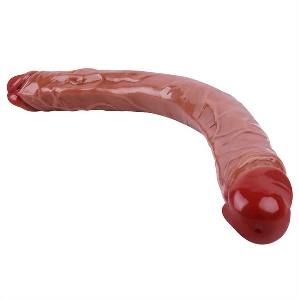 Brown double-ended silicone dildo, photo 9
