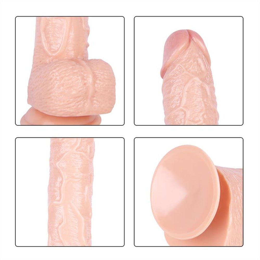 Flesh-tone silicone strap-on dildo with harness, photo 11