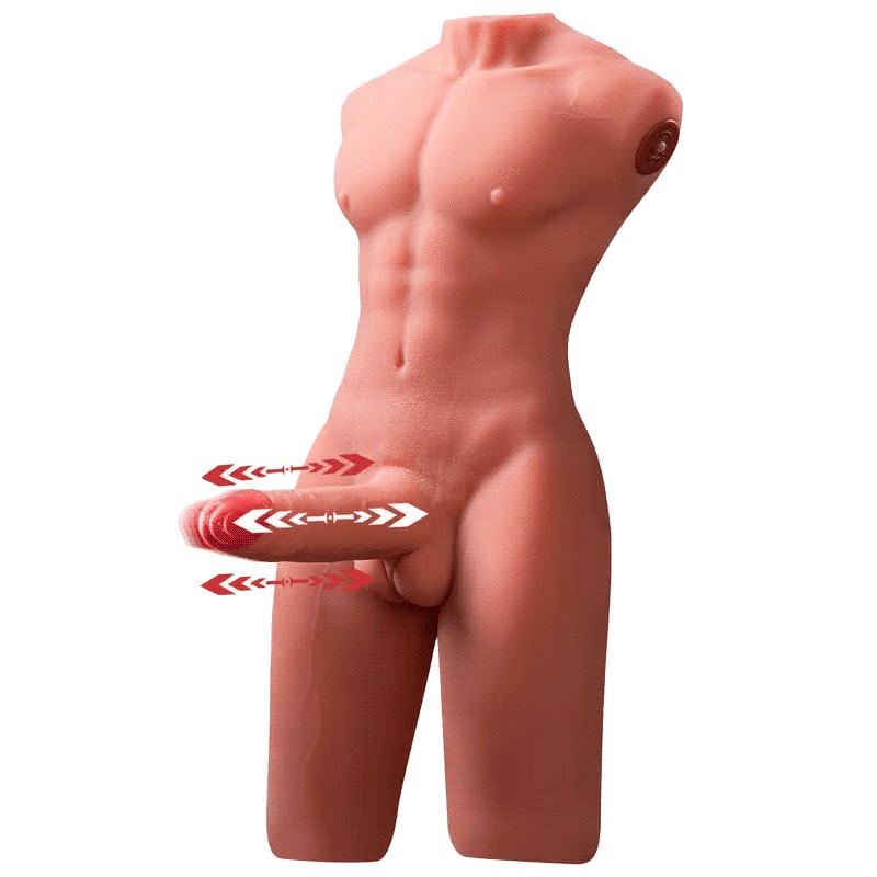 Flesh-colored male torso with thrusting dildo, photo 1