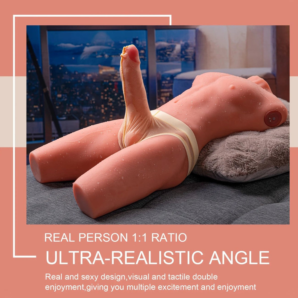 Flesh-colored male torso with thrusting dildo, photo 2