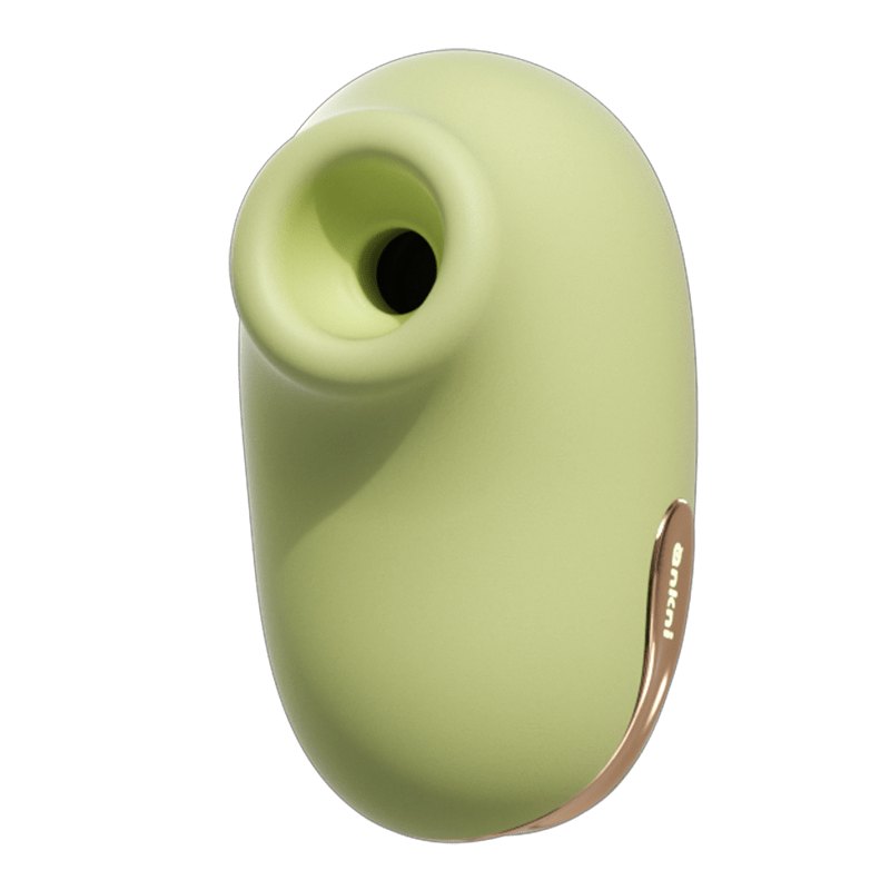 Sage green 2-in-1 clit sucker and G-spot vibrator in travel case, photo 5