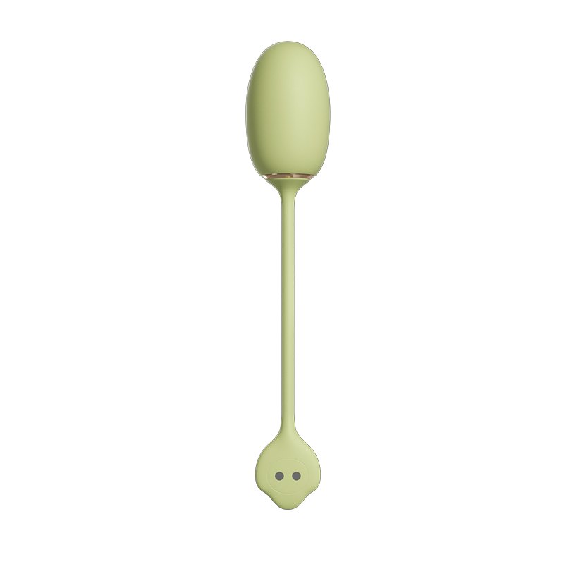 Sage green 2-in-1 clit sucker and G-spot vibrator in travel case, photo 6