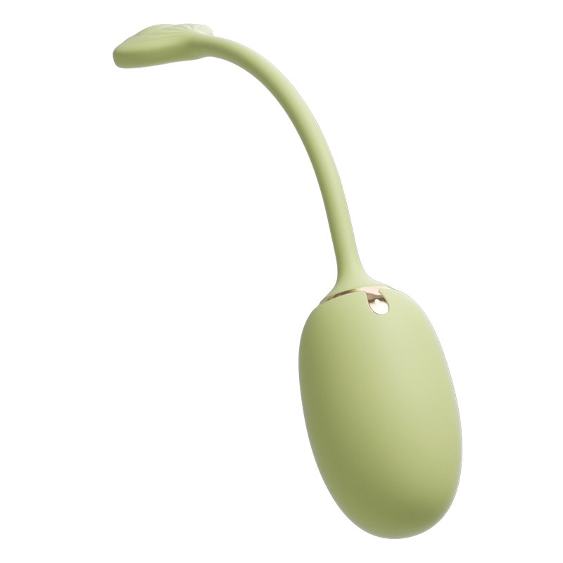 Sage green 2-in-1 clit sucker and G-spot vibrator in travel case, photo 7