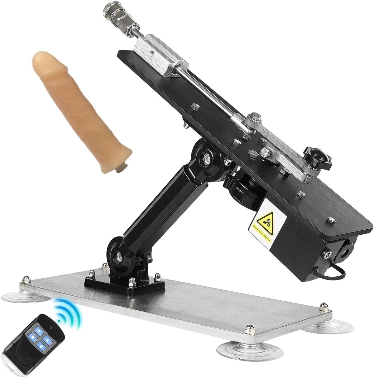 Black handheld thrusting sex machine with remote control, photo 1