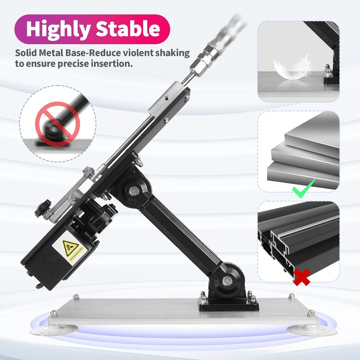 Black handheld thrusting sex machine with remote control, photo 5