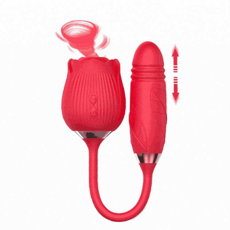 Rose toy with separate vibrating egg, photo 1