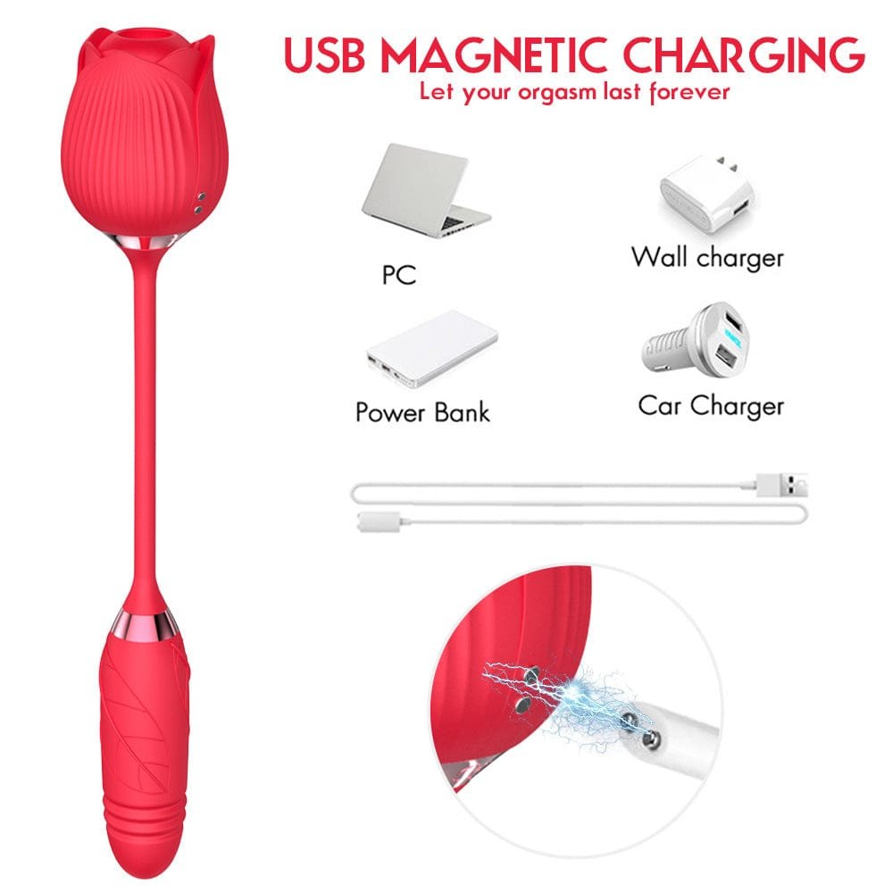 Rose toy with separate vibrating egg, photo 6