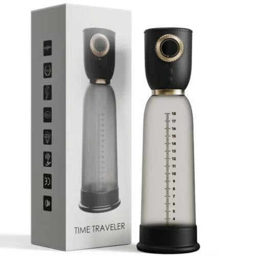 Clear and black 2-in-1 penis pump, photo 2