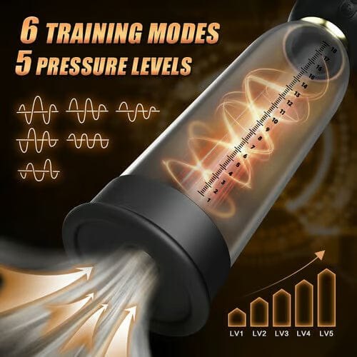 Clear and black 2-in-1 penis pump, photo 3