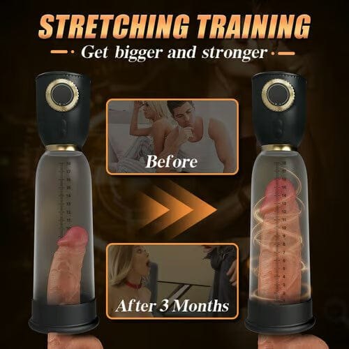 Clear and black 2-in-1 penis pump, photo 4