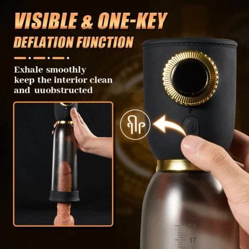 Clear and black 2-in-1 penis pump, photo 7