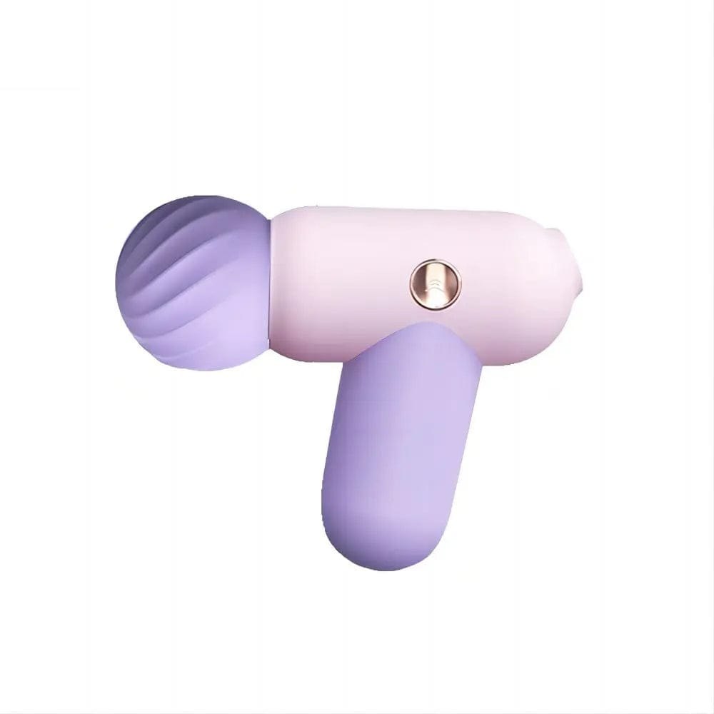 Purple sucking av wand vibrator