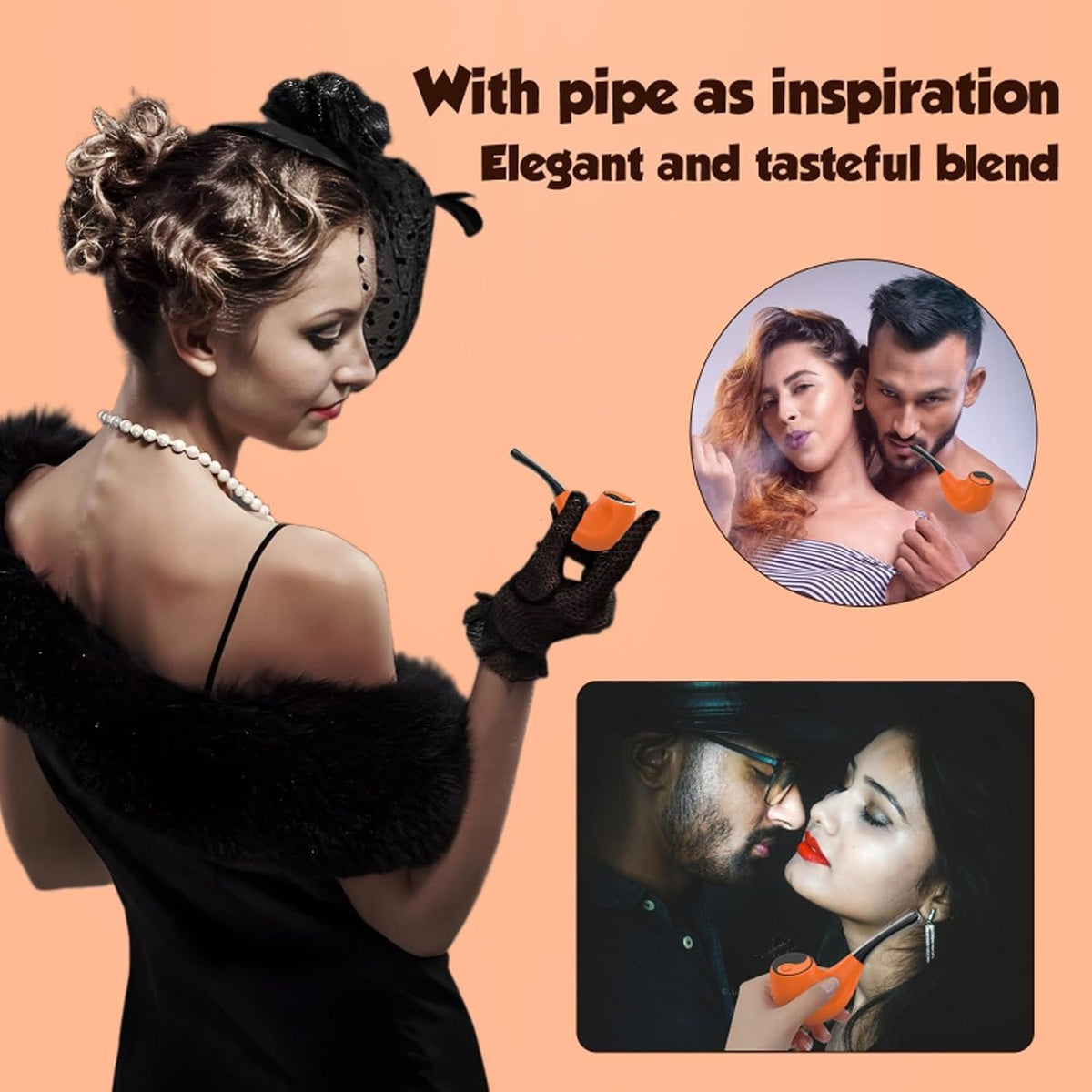 Orange pipe-shaped clit and g-spot vibrator, photo 6