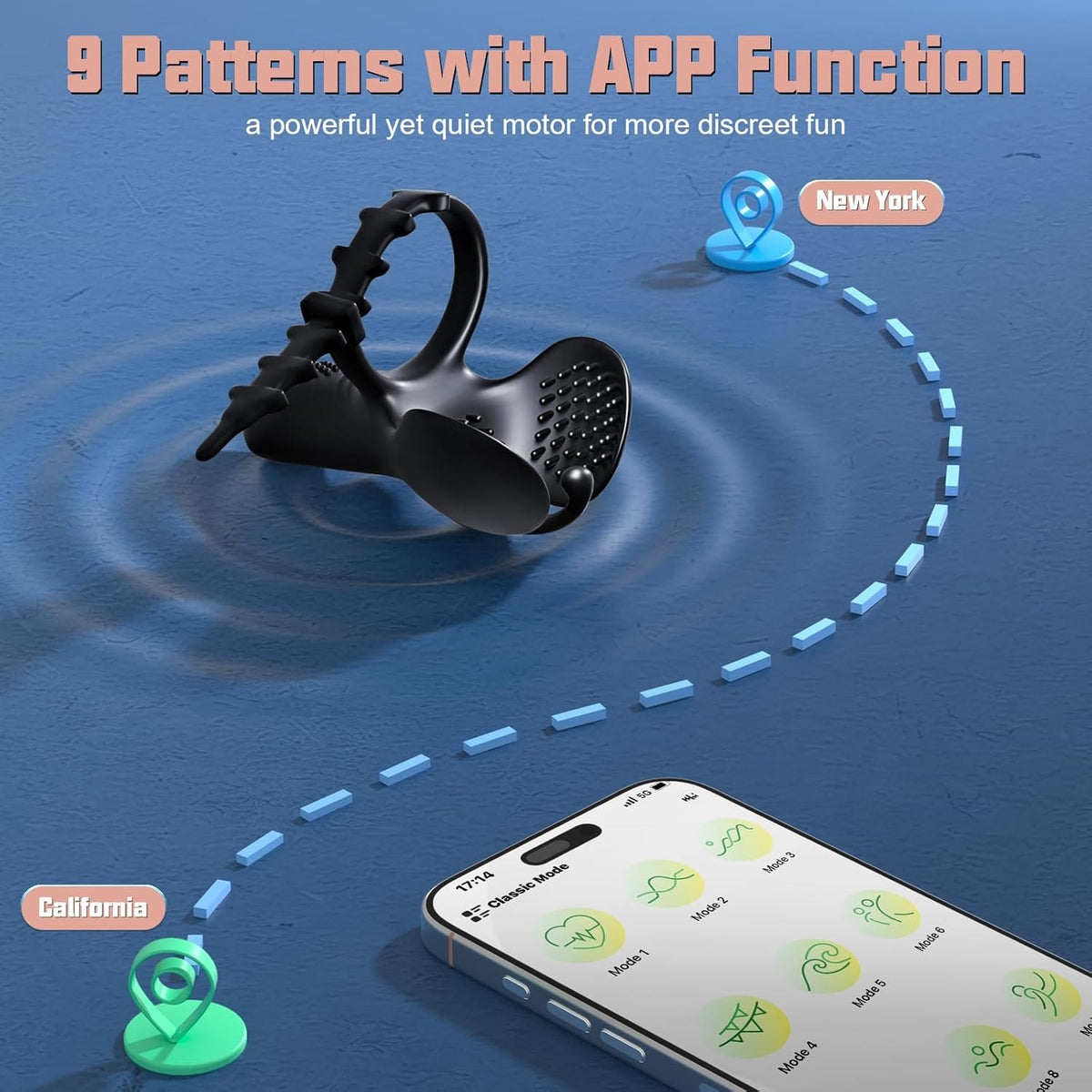Black 3-in-1 vibrating cock ring, photo 7