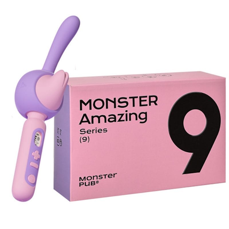 Purple wand massager with interchangeable heads, photo 1