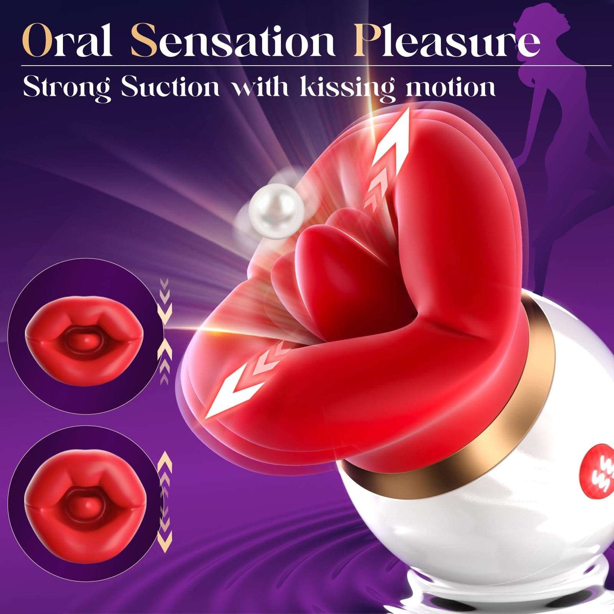 Mouth-shaped suction and tongue vibrator, photo 5