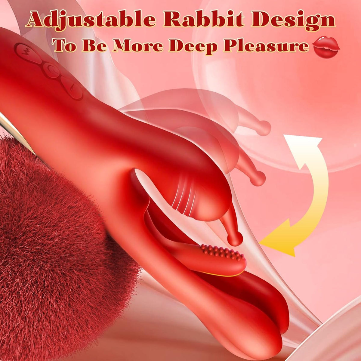Flapping rabbit-ear silicone g-spot vibrator, photo 5