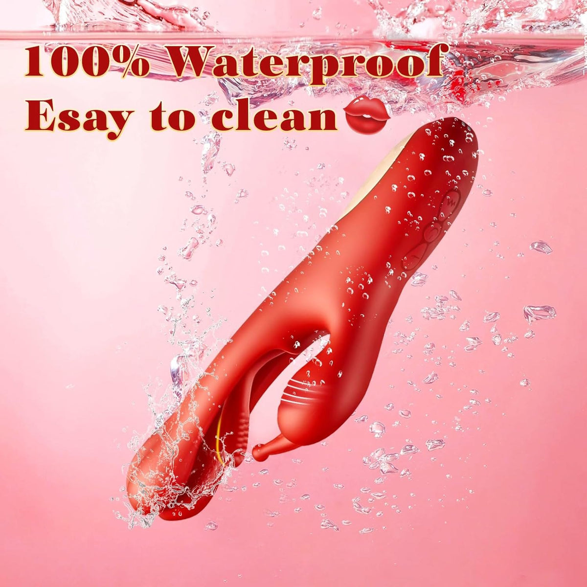 Flapping rabbit-ear silicone g-spot vibrator, photo 6
